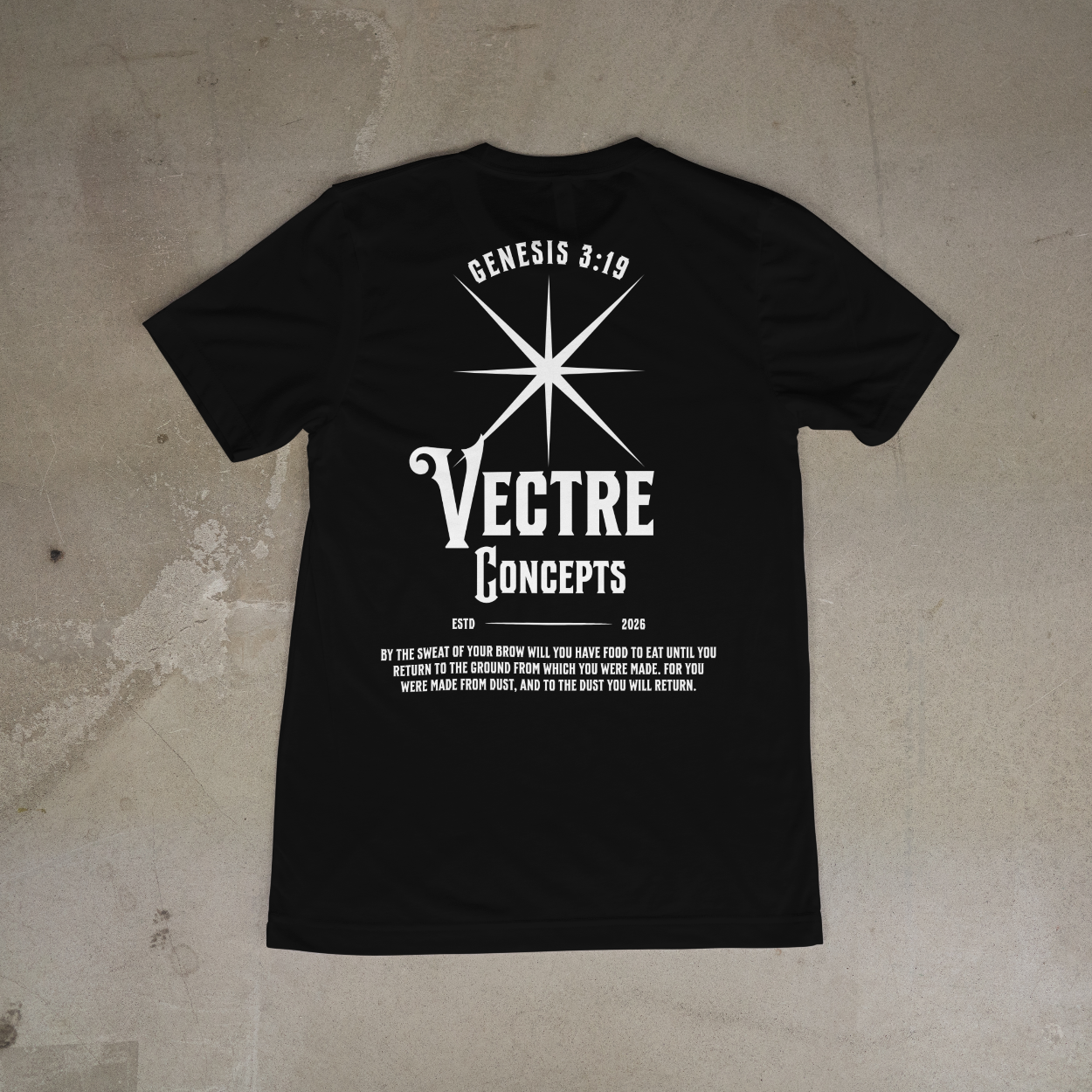 Genesis 3:19 T-Shirt Black