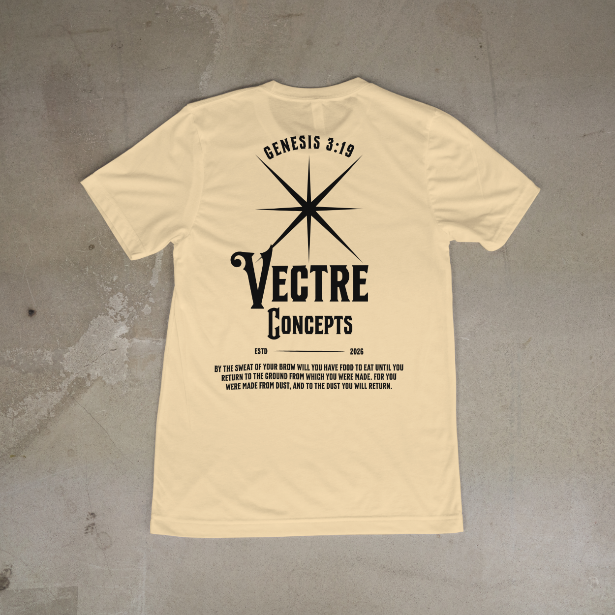 Genesis 3:19 T-Shirt Cream